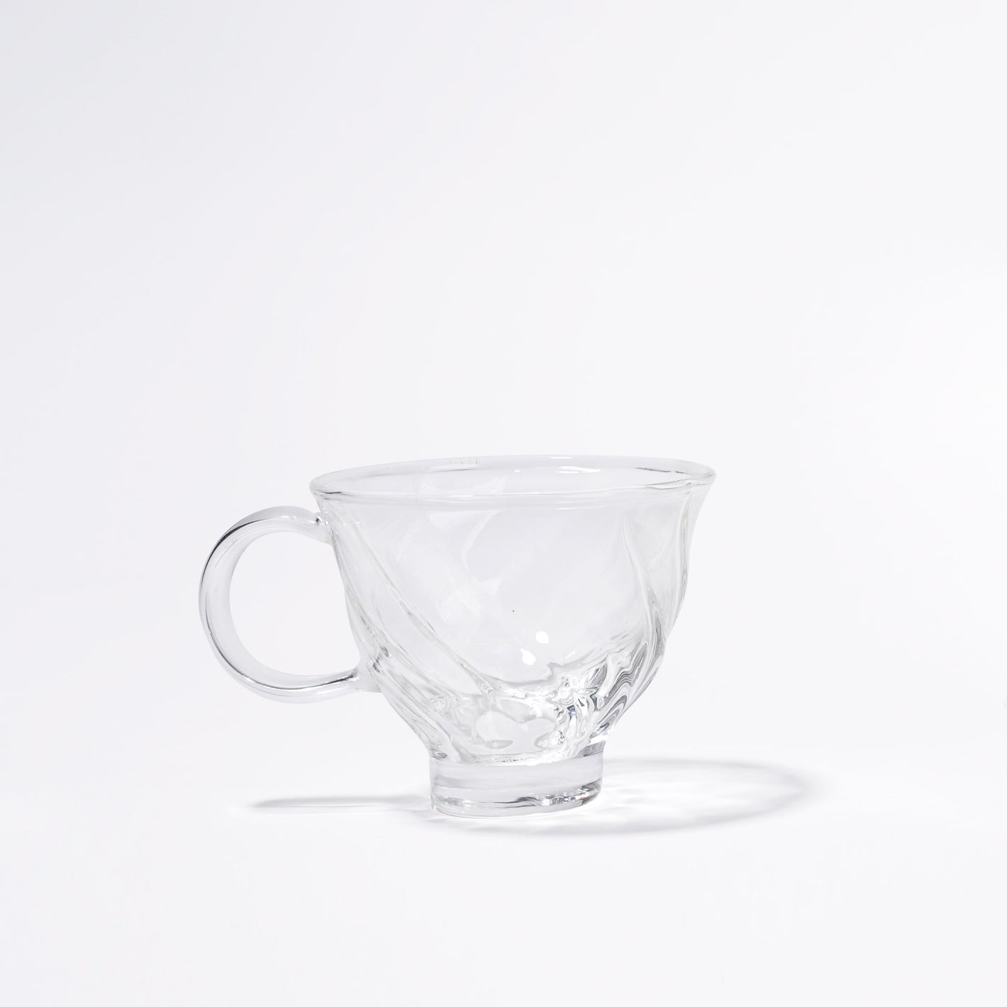 Glass helical Tea cup